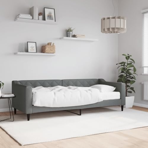 Massbinet Tagesbett Bettsofa Gästebett für Schlafzimmer Wohnzimmer Dunkelgrau 80 x 200 cm-mit Matratze von Massbinet