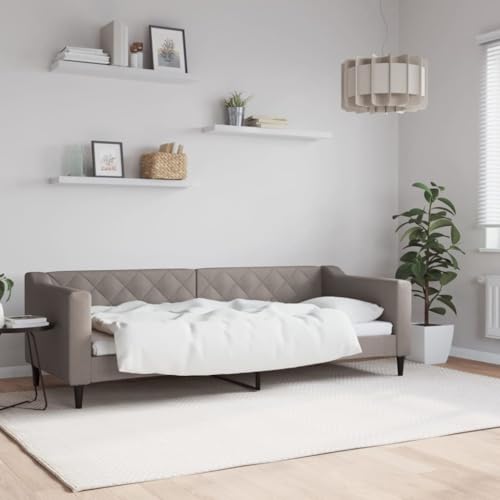 Massbinet Tagesbett Bettsofa Gästebett für Schlafzimmer Wohnzimmer Taupe 80 x 200 cm von Massbinet