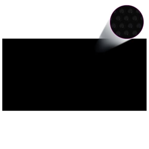 Massbinet Treibende Pool-Solarplane PE 1000x500 cm Schwarz und Blau von Massbinet