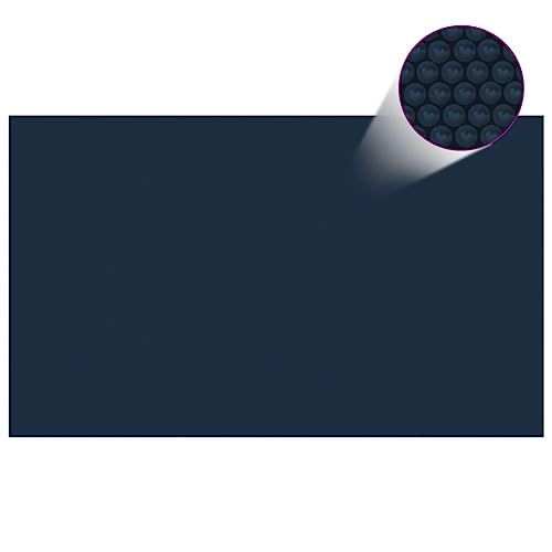 Massbinet Treibende Pool-Solarplane PE 1000x600 cm Schwarz und Blau von Massbinet