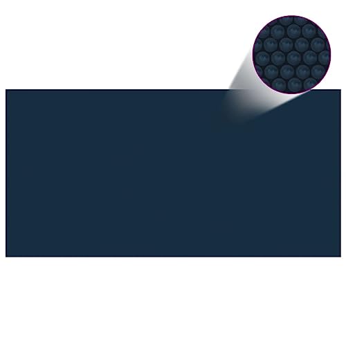 Massbinet Treibende Pool-Solarplane PE 600x300 cm Schwarz und Blau von Massbinet