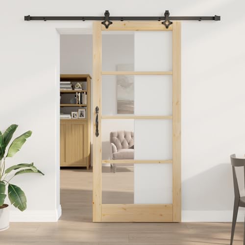 Massbinet Türen Schiebetüren mit Bodenführung Schiebetür mit Hardware-Set 'ORKDAL'Massivholz & Glas Massbinet Türen Schiebetüren mit Bodenführung Schiebetür mit Hardware-Set 'ORKDAL'Massivholz & Glas von Massbinet
