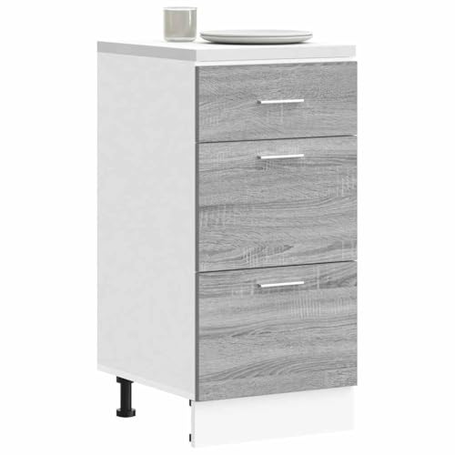 Massbinet Unterschrank Lyon Grau Sonoma 40x46x81,5 cm Holzwerkstoff Moderner Stil Anti-Kipp-Design Holz für Mehrzweckschrank Vorratsschrank für Küche, Wohnzimmer, Esszimmer Massbinet Unterschrank Lyon Grau Sonoma 40x46x81,5 cm Holzwerkstoff Moderner Stil Anti-Kipp-Design Holz für Mehrzweckschrank Vorratsschrank für Küche, Wohnzimmer, Esszimmer von Massbinet