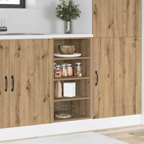 Massbinet Unterschrank Riga Artisan-Eiche 40x44,5x81,5 cm Holzwerkstoff Moderner Stil Anti-Kipp-Design Holz für Mehrzweckschrank Vorratsschrank für Küche, Wohnzimmer, Esszimmer Massbinet Unterschrank Riga Artisan-Eiche 40x44,5x81,5 cm Holzwerkstoff Moderner Stil Anti-Kipp-Design Holz für Mehrzweckschrank Vorratsschrank für Küche, Wohnzimmer, Esszimmer von Massbinet