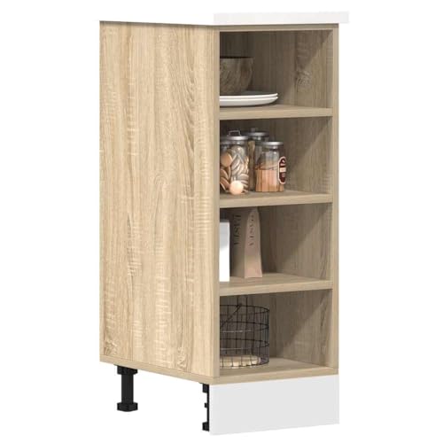Massbinet Unterschrank Riga Sonoma-Eiche 30x44,5x81,5 cm Holzwerkstoff Moderner Stil Anti-Kipp-Design Holz für Mehrzweckschrank Vorratsschrank für Küche, Wohnzimmer, Esszimmer Massbinet Unterschrank Riga Sonoma-Eiche 30x44,5x81,5 cm Holzwerkstoff Moderner Stil Anti-Kipp-Design Holz für Mehrzweckschrank Vorratsschrank für Küche, Wohnzimmer, Esszimmer von Massbinet