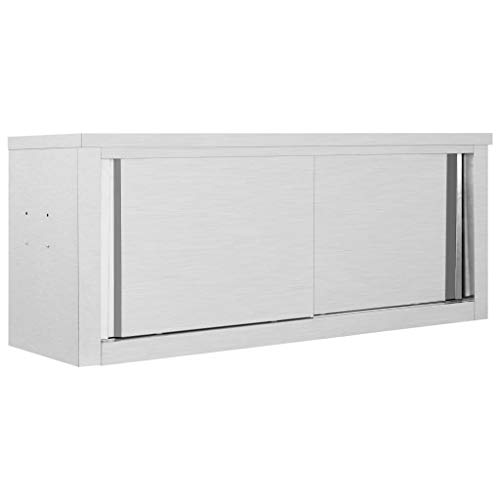Massbinet Wandhängeschrank mit Schiebetüren 120×40×50 cm Edelstahl Modernes Design Langlebige Schränke Massbinet Wandhängeschrank mit Schiebetüren 120×40×50 cm Edelstahl Modernes Design Langlebige Schränke von Massbinet