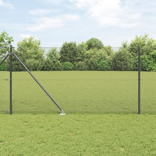 Massbinet Zaunpfosten-Set 2er Set Grau Pulverbeschichteter Stahl 10 x 1 m Perfekt als Gartenzaun Gartentor Brettertzaun Massbinet Zaunpfosten-Set 2er Set Grau Pulverbeschichteter Stahl 10 x 1 m Perfekt als Gartenzaun Gartentor Brettertzaun von Massbinet