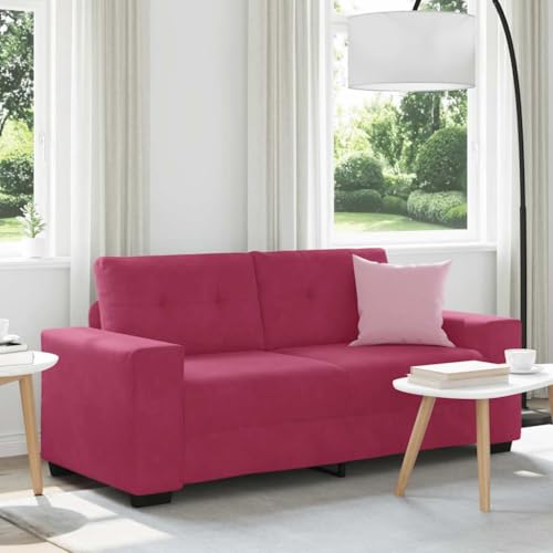 Massbinet Zweisitzer-Sofa Weinrot 140 cm Samt Sofa mit Schlaffunktion Polstersofa Sofagarnitur Massbinet Zweisitzer-Sofa Weinrot 140 cm Samt Sofa mit Schlaffunktion Polstersofa Sofagarnitur von Massbinet