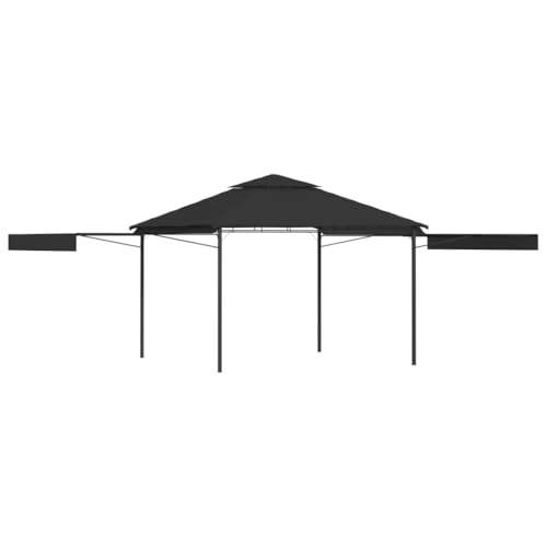 Massibinet Pavillon mit Doppelt Erweiterten Dächern 3x3x2,75 cm 180 g/m² Pavillon Wasserdicht verdickte PE-Plane von Massbinet