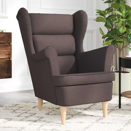 Massibinet Polstersessel Einzelsofa für Schlafzimmer Sessel Dunkelbraun 74x84x100 cm Stoff von Massbinet