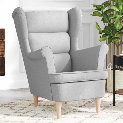 Massibinet Polstersessel Einzelsofa für Schlafzimmer Sessel Wolkengrau 74x84x100 cm Stoff von Massbinet