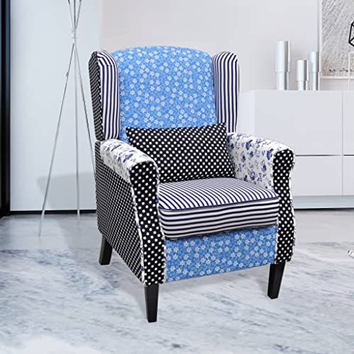 Massibinet Polstersessel Relaxsessel Cocktailsessel Sessel mit Patchwork-Design Stoff von Massbinet