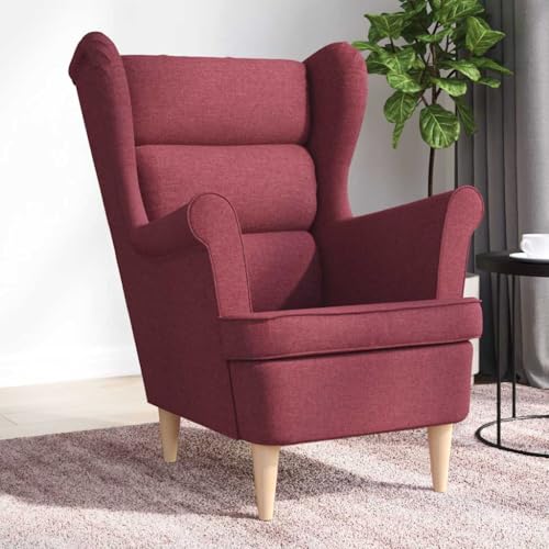 Massibinet Sessel Weinrot 74x84x100 cm Stoff Fernsehsessel mit liegefunktion Relax Sessel ergonomisch von Massbinet