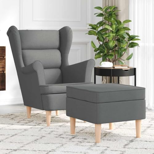 Massibinet Sessel mit Fußhocker Dunkelgrau Stoff Fernsehsessel mit liegefunktion Relax Sessel ergonomisch Massibinet Sessel mit Fußhocker Dunkelgrau Stoff Fernsehsessel mit liegefunktion Relax Sessel ergonomisch von Massbinet