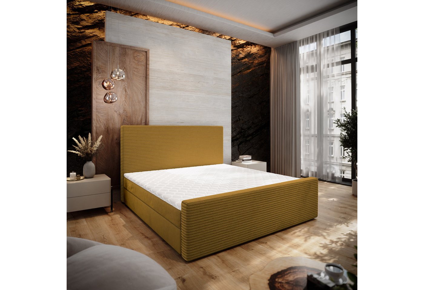 Masseno Boxbett ALORIA 180x200 cm mit Bonell Matratze und Topper Masseno Boxbett ALORIA 180x200 cm mit Bonell Matratze und Topper von Masseno