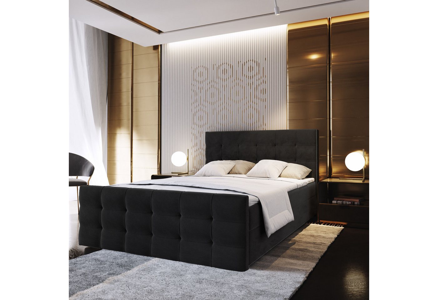 Masseno Boxbett AMON 160x200 cm mit Bonell Matratze und Topper Masseno Boxbett AMON 160x200 cm mit Bonell Matratze und Topper von Masseno