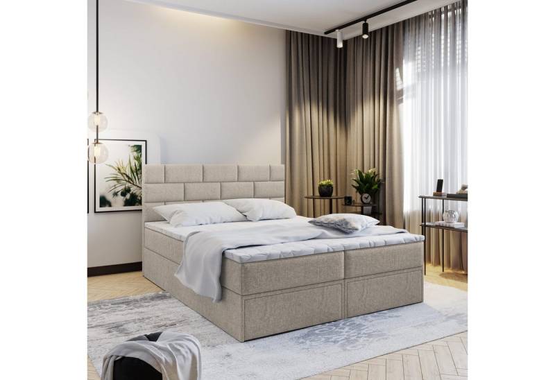 Masseno Boxbett ARINOS 180x200 cm mit Bonell Matratze und Topper von Masseno