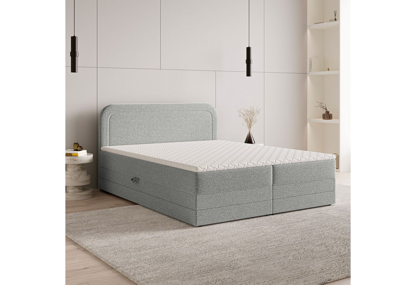 Masseno Boxbett ARMEL 140x200 cm mit Bonell Matratze und Topper Masseno Boxbett ARMEL 140x200 cm mit Bonell Matratze und Topper von Masseno
