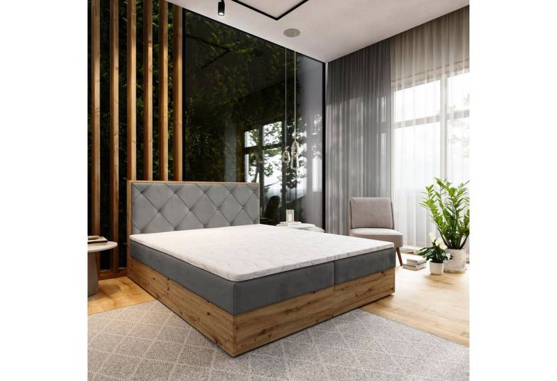 Masseno Boxbett FOSCO 180x200 cm mit Bonell Matratze und Topper von Masseno