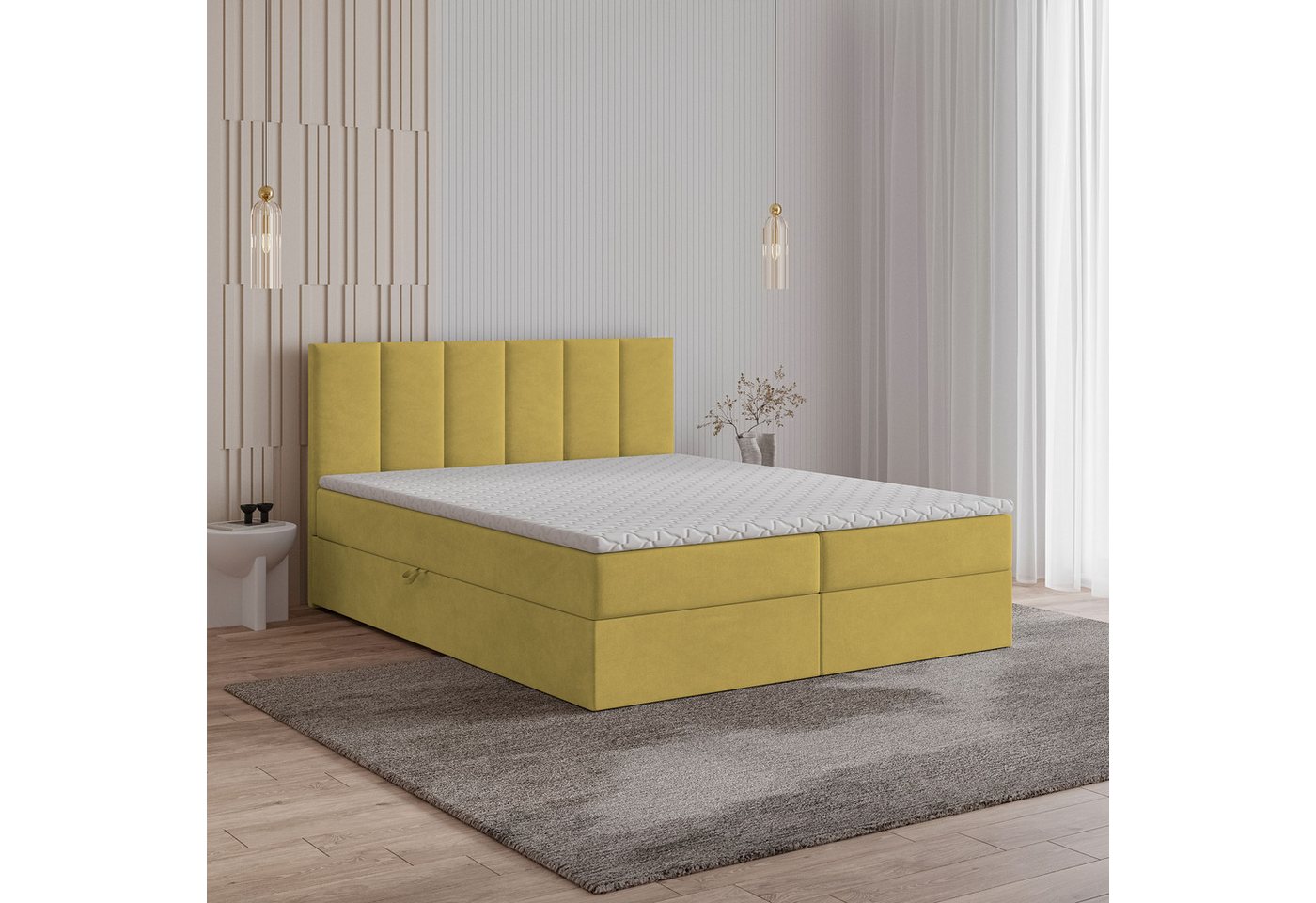 Masseno Boxbett MERIL 180x200 cm mit Bonell Matratze und Topper Masseno Boxbett MERIL 180x200 cm mit Bonell Matratze und Topper von Masseno