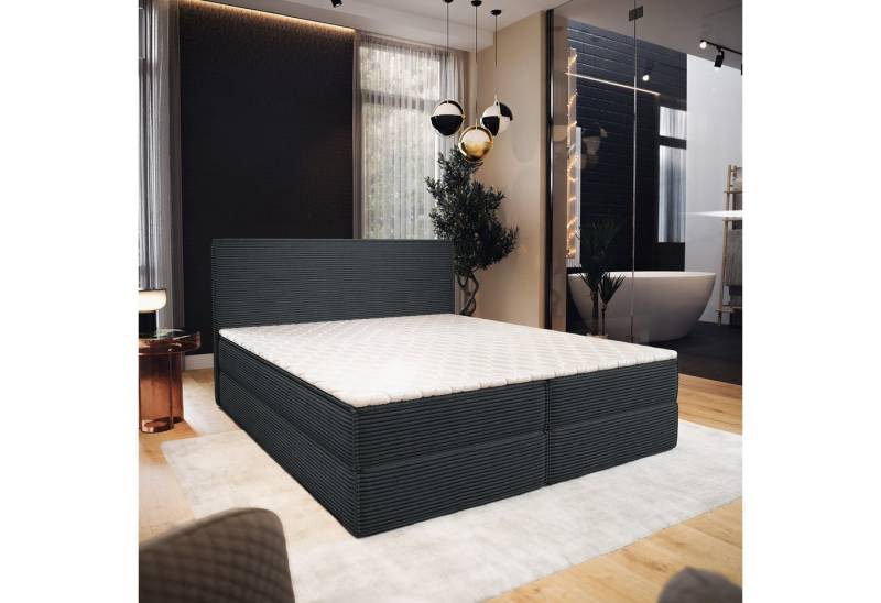 Masseno Boxbett PELLIO 140x200 cm mit Bonell Matratze und Topper von Masseno