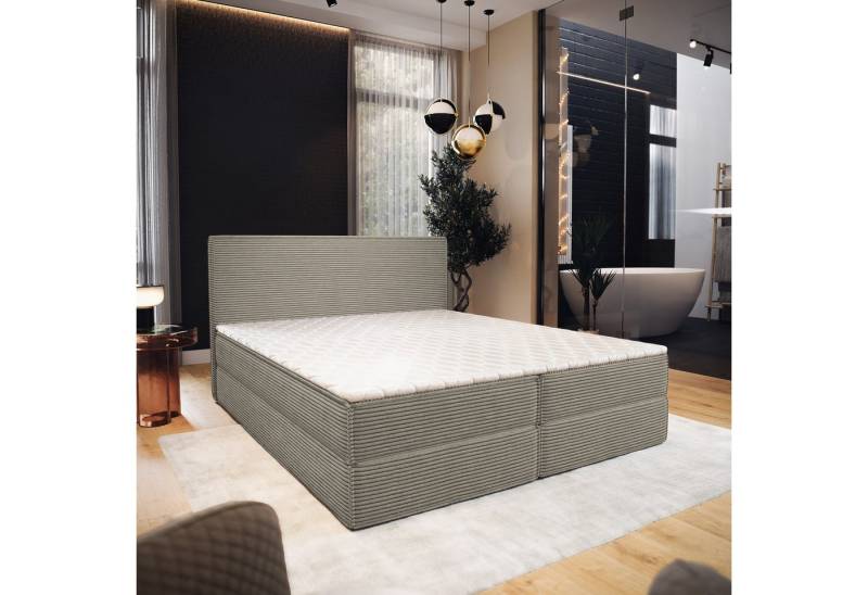 Masseno Boxbett PELLIO 160x200 cm mit Bonell Matratze und Topper von Masseno