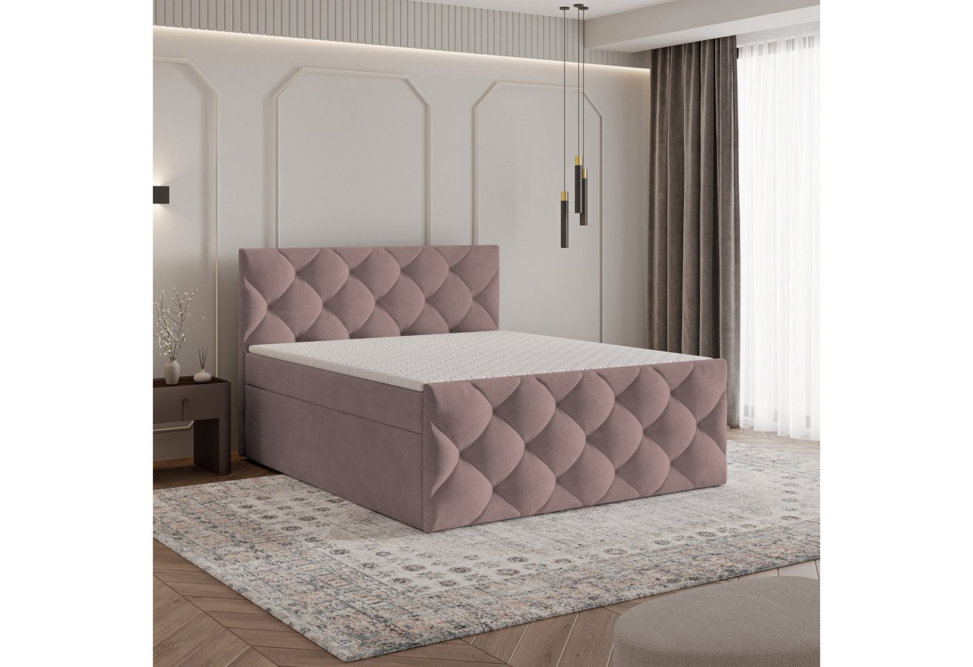 Masseno Boxbett ROVARI 140x200 cm mit Bonell Matratze und Topper Masseno Boxbett ROVARI 140x200 cm mit Bonell Matratze und Topper von Masseno