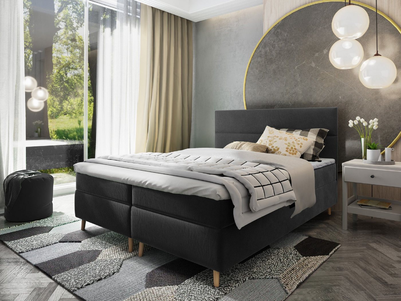 Masseno Boxbett SANTA 140x200 cm mit Bonell Matratze und Topper Masseno Boxbett SANTA 140x200 cm mit Bonell Matratze und Topper von Masseno