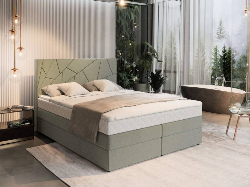Masseno Boxbett TRANI 160x200 cm mit Bonell Matratze und Topper von Masseno