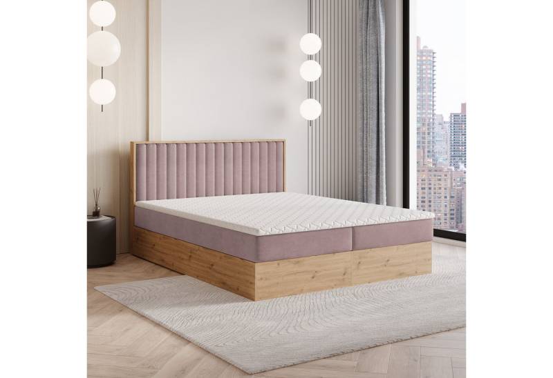 Masseno Boxbett VARELI 140x200 cm mit Bonell Matratze und Topper von Masseno