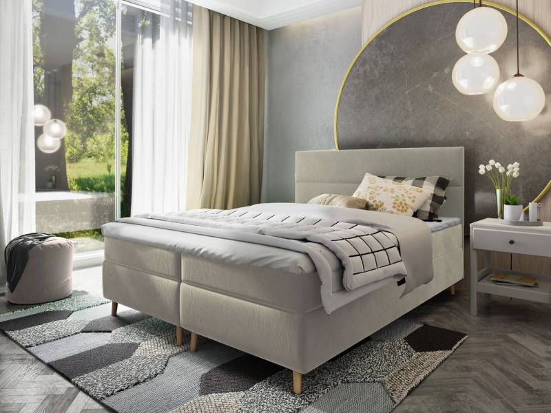 Masseno Boxbett SANTA 160x200 cm mit Bonell Matratze und Topper von Masseno