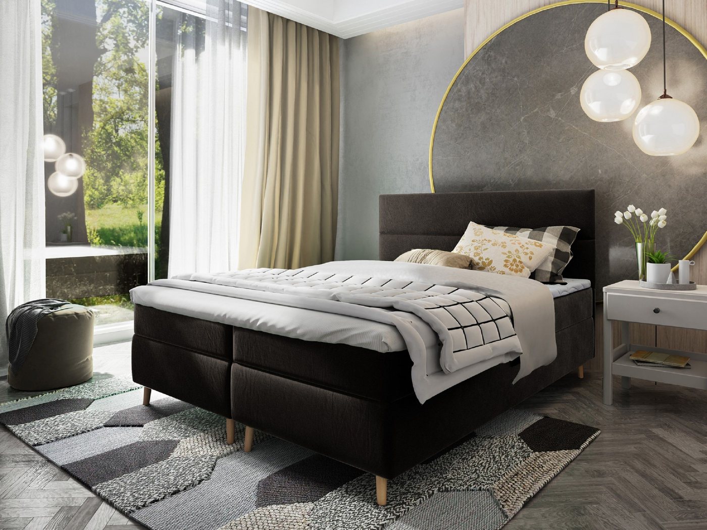 Masseno Boxbett SANTA 160x200 cm mit Bonell Matratze und Topper Masseno Boxbett SANTA 160x200 cm mit Bonell Matratze und Topper von Masseno