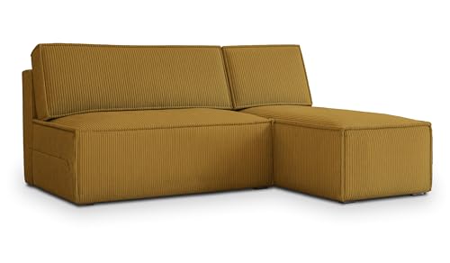 Masseno Ecksofa BRISO P mit Schlaffunktion L-Form, Sofa mit Bettkasten, Wohnzimmersofa, Couch, Soffa, Bettsofa, Couchgarnitur- Gelb, POSO 01 Masseno Ecksofa BRISO P mit Schlaffunktion L-Form, Sofa mit Bettkasten, Wohnzimmersofa, Couch, Soffa, Bettsofa, Couchgarnitur- Gelb, POSO 01 von Masseno