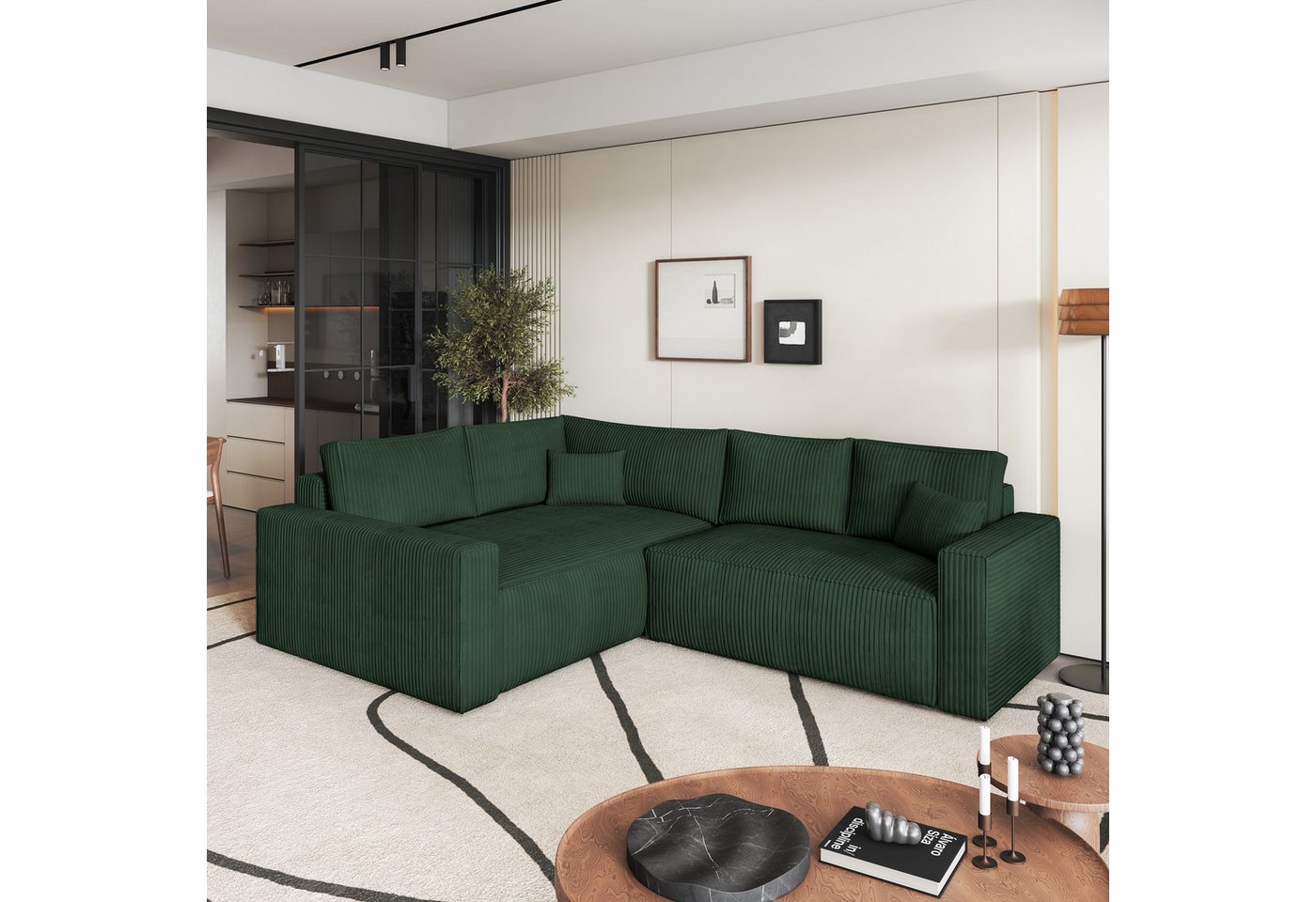 Masseno Ecksofa ERONIS mit Schlaffunktion L-Form, Sofa mit Bettkasten Masseno Ecksofa ERONIS mit Schlaffunktion L-Form, Sofa mit Bettkasten von Masseno