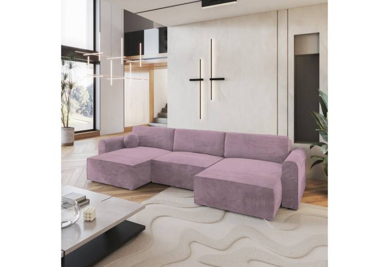 Masseno Ecksofa FENTO mit Schlaffunktion U-Form, Sofa mit Bettkasten von Masseno