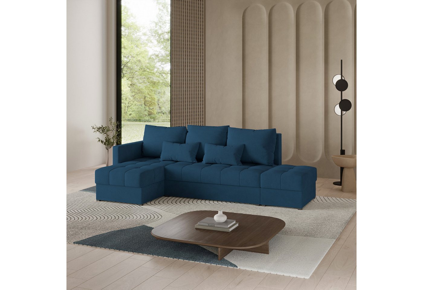 Masseno Ecksofa LUMARI mit Schlaffunktion L-Form, Sofa mit Bettkasten Masseno Ecksofa LUMARI mit Schlaffunktion L-Form, Sofa mit Bettkasten von Masseno
