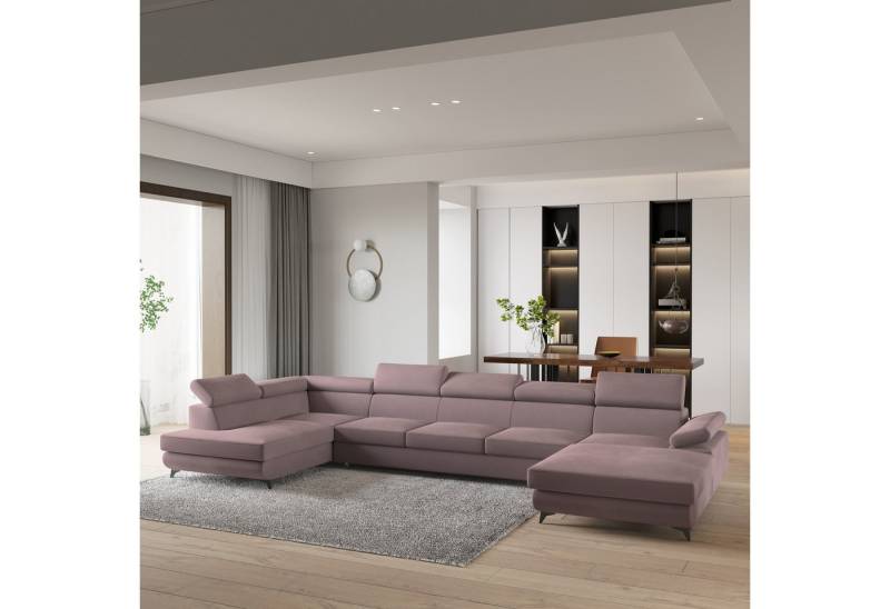 Masseno Ecksofa MONTIVA mit Schlaffunktion U-Form, Sofa mit Bettkasten von Masseno