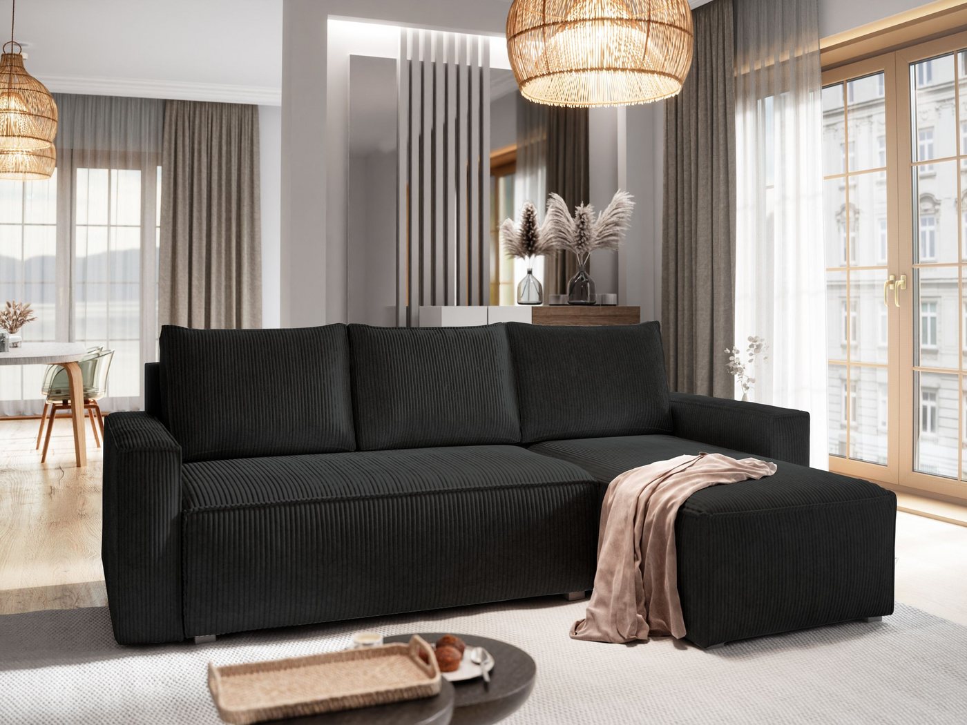 Masseno Ecksofa POTARO mit Schlaffunktion L-Form, Sofa mit Bettkasten Masseno Ecksofa POTARO mit Schlaffunktion L-Form, Sofa mit Bettkasten von Masseno