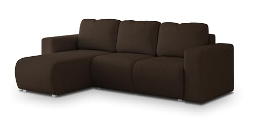 Masseno Ecksofa RINOVA NV mit Schlaffunktion L-Form, Sofa mit Bettkasten, Wohnzimmersofa, Couch, Soffa, Bettsofa, Couchgarnitur- Braun, Neve 28 von Masseno