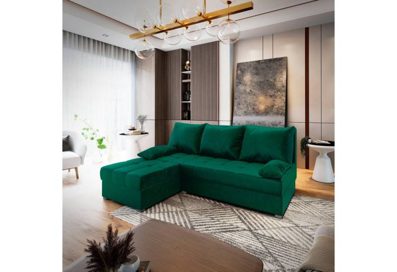 Masseno Ecksofa RITA mit Schlaffunktion L-Form, Sofa mit Bettkasten von Masseno
