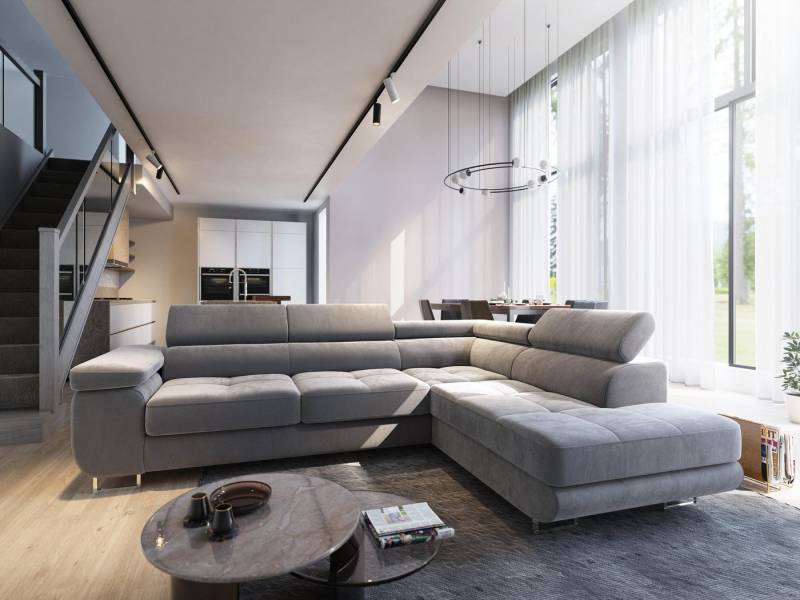 Masseno Ecksofa SELVA mit Schlaffunktion L-Form, Sofa mit Bettkasten von Masseno