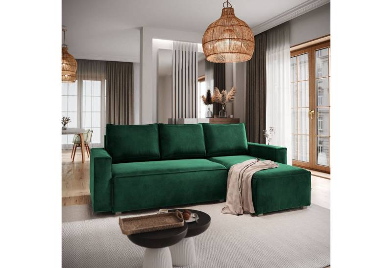 Masseno Ecksofa SILES mit Schlaffunktion L-Form, Sofa mit Bettkasten von Masseno