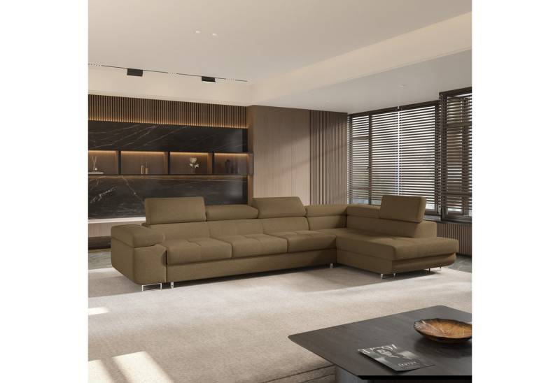 Masseno Ecksofa VICENTE mit Schlaffunktion L-Form, Sofa mit Bettkasten von Masseno