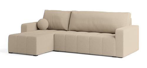 Masseno Ecksofa VOLIRA Q mit Schlaffunktion L-Form, Sofa mit Bettkasten, Wohnzimmersofa, Couch, Soffa, Bettsofa, Couchgarnitur- Beige, Quelle 05 von Masseno