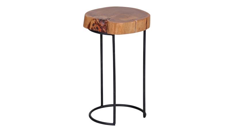 Beistelltisch Akazie massiv lackiert - rund - 28 x 45 cm - ACAS von Massivart
