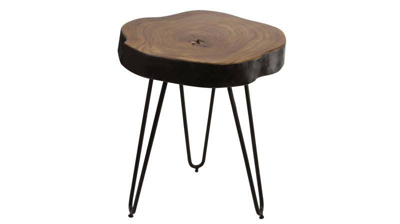 Beistelltisch Sheesham massiv gebeizt - rund - 35 x 46 cm - SKIVA von Massivart