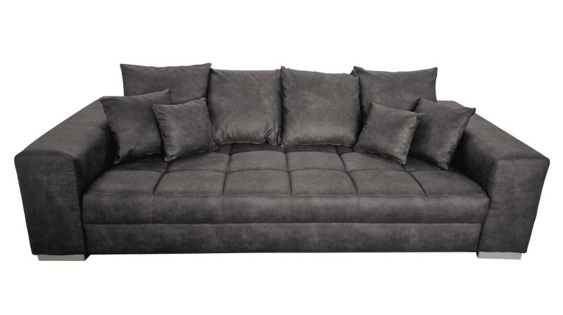 Big Sofa in grau Vintage 254 cm - Nosagunterfederung - BORNEO von Massivart