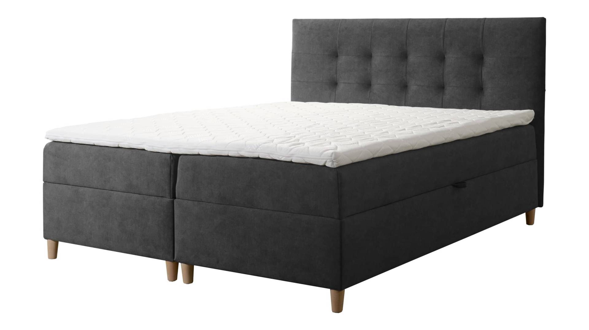 Boxbett 160 x 200 cm anthrazit Bettkasten - ADORA Boxbett 160 x 200 cm anthrazit Bettkasten - ADORA von Massivart