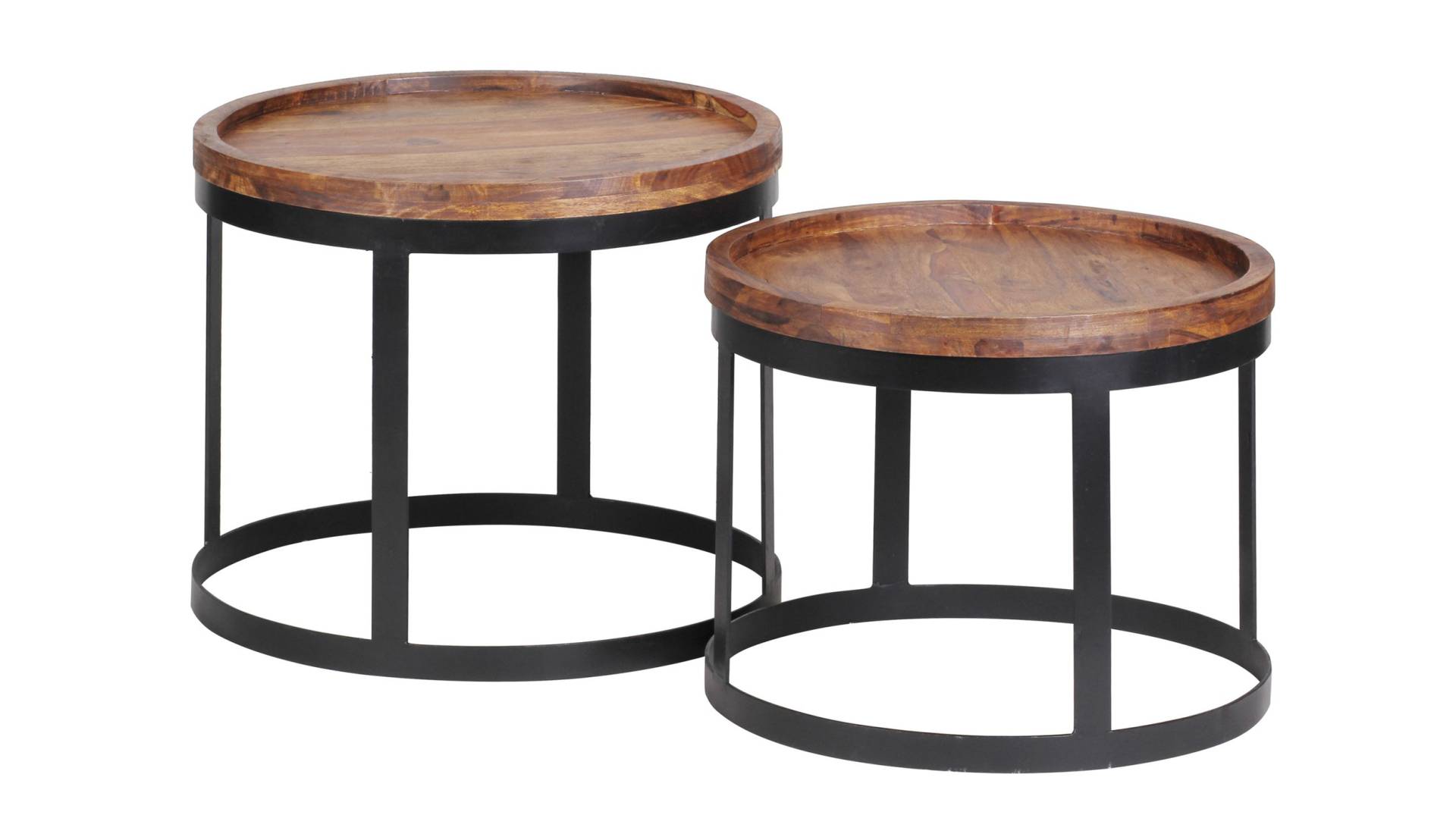 Couchtisch 2er-Set Sheesham massiv gebeizt - 53 cm - 48 cm - TRANA Couchtisch 2er-Set Sheesham massiv gebeizt - 53 cm - 48 cm - TRANA von Massivart