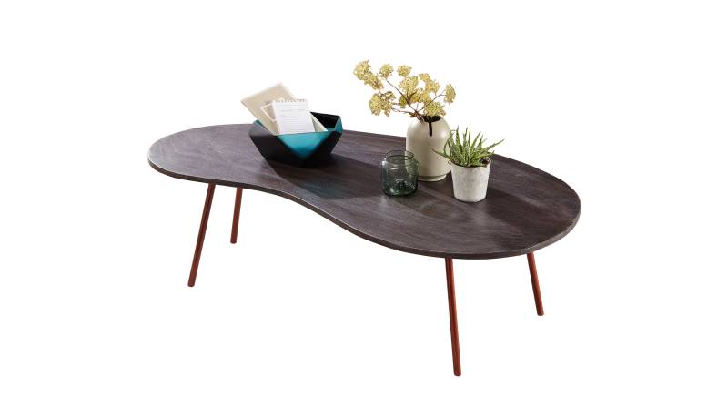 Couchtisch Akazie massiv grau lackiert 122 x 63 cm - JARLA von Massivart